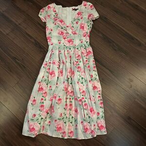 Hell Bunny floral dress pin up xs